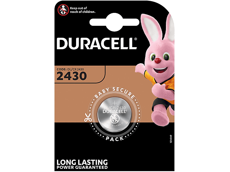Batteria Bottone Duracell Litio Cr2430 3v 1 PZ