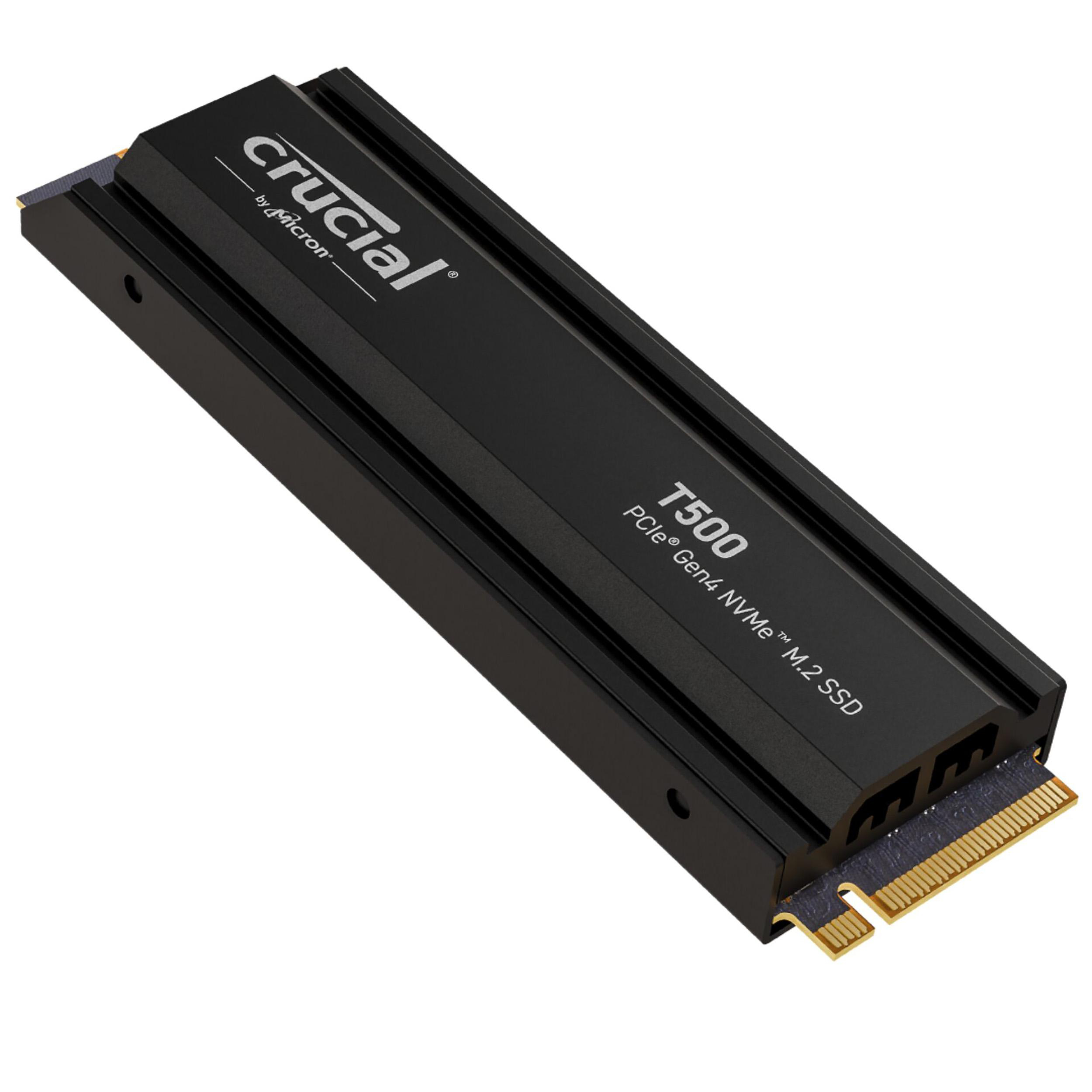 Festplatte, intern Heatsink 2 SSD TB mit M.2, CRUCIAL T500