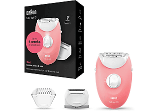 BRAUN Silk-Épil 3 3277 Smartlight, 2 Hız Ayarı, Kablolu Epilatör Pembe_5