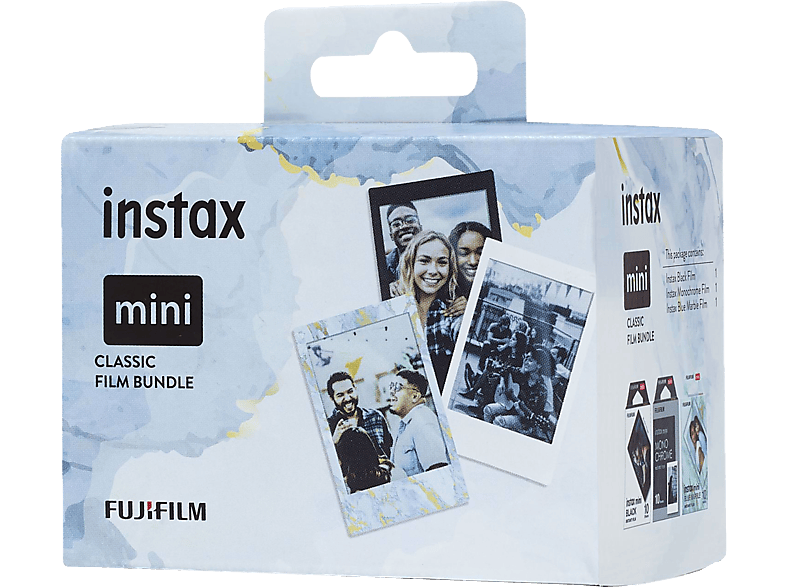 FUJIFILM Instax Mini film classic 3x10kép (bluemarble, black frame, monochrome)