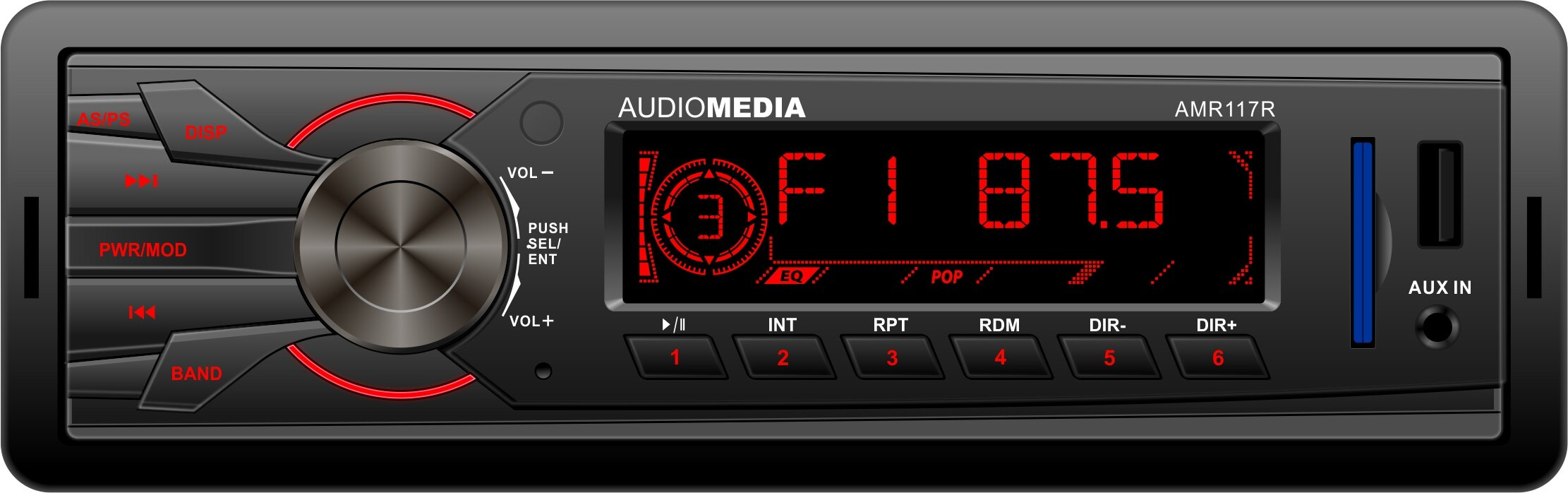 Radioodtwarzacz samochodowy AUDIOMEDIA AMR117R