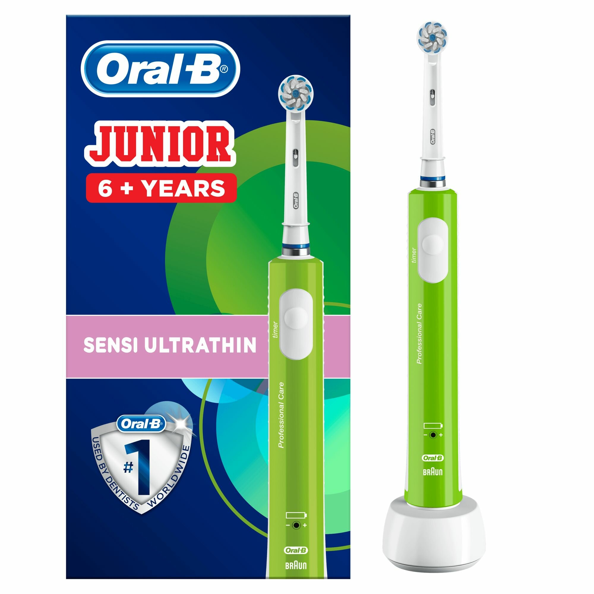 Szczoteczka elektryczna dla dzieci ORAL-B D16 Junior Zielona