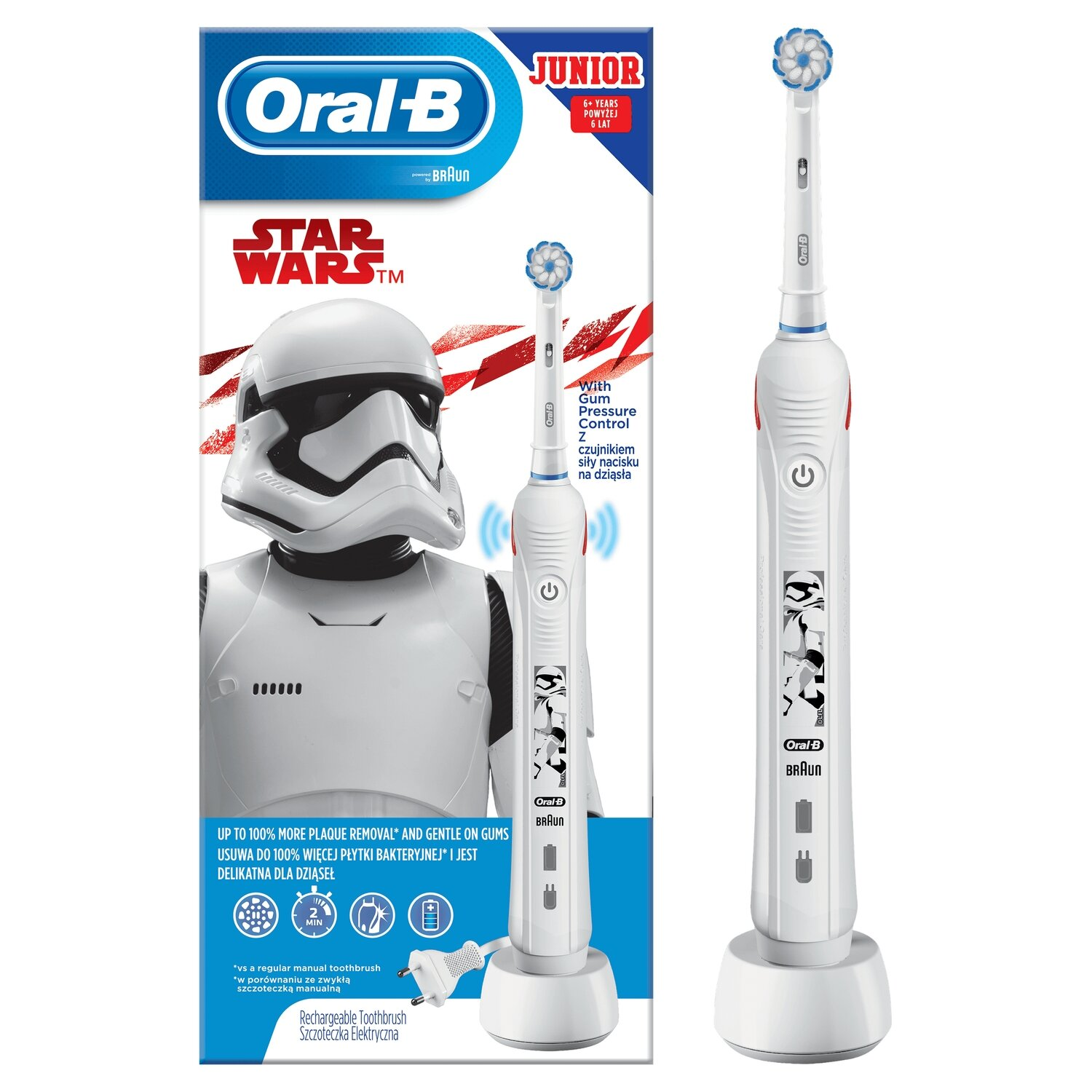 Szczoteczka elektryczna dla dzieci ORAL-B D501 Junior Gwiezdne Wojny