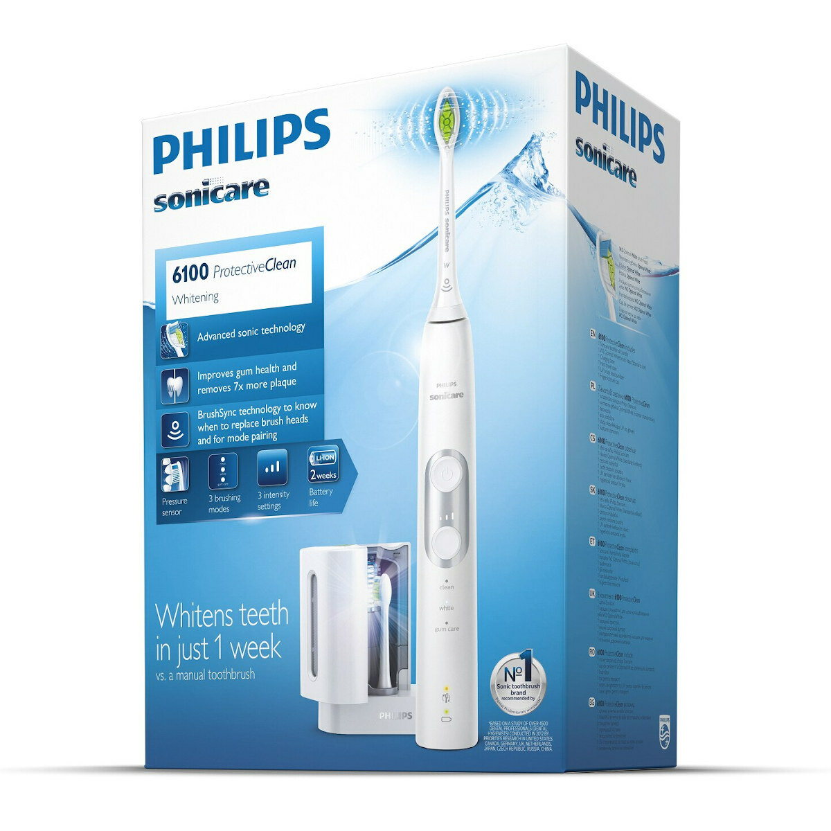 Szczoteczka soniczna PHILIPS SONICARE HX6877/68 ProtectiveClean 6100 ze stacją dezynfekującą UV