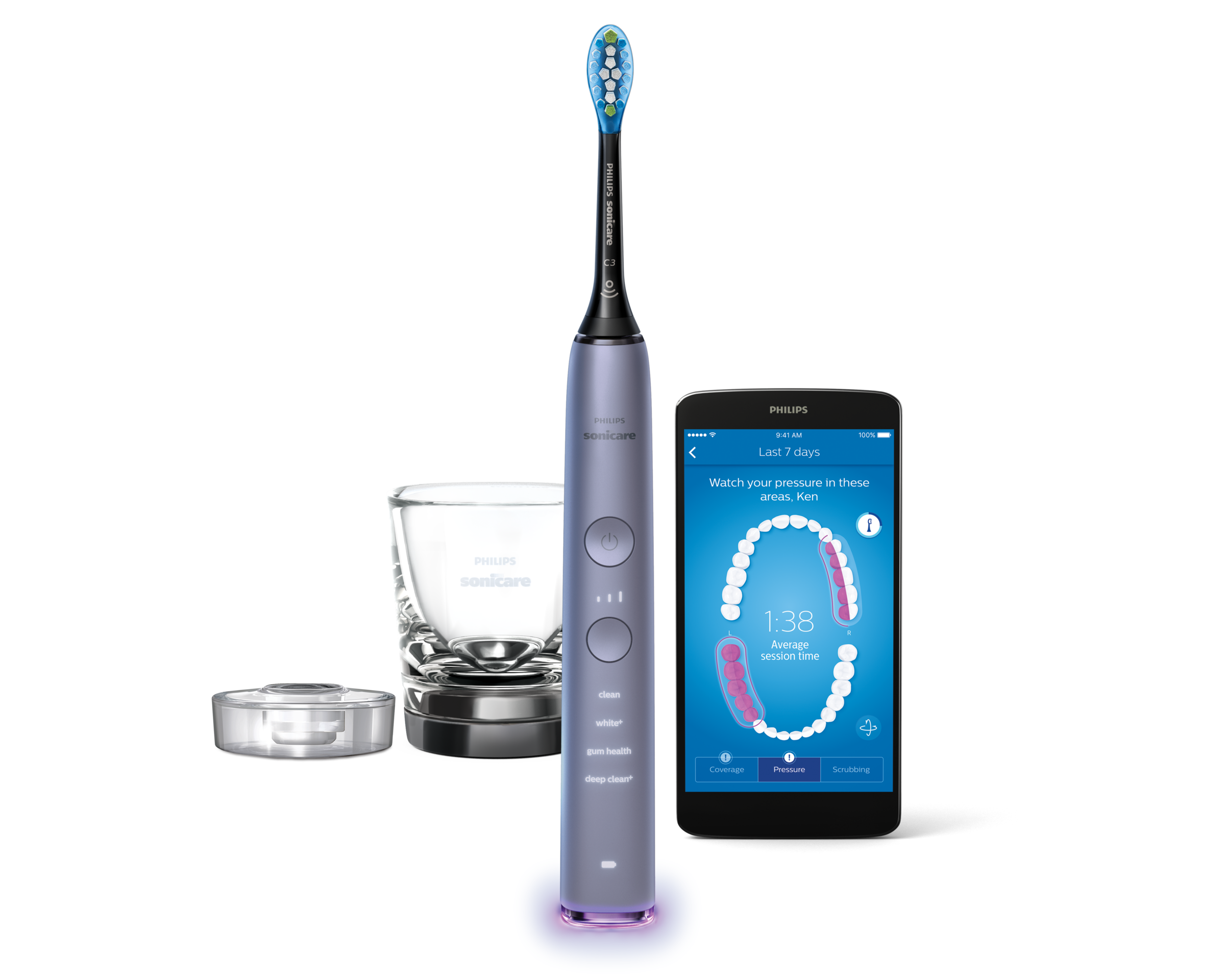 Szczoteczka soniczna PHILIPS SONICARE DiamondClean Smart 9100 HX9901/43 z aplikacją na telefon