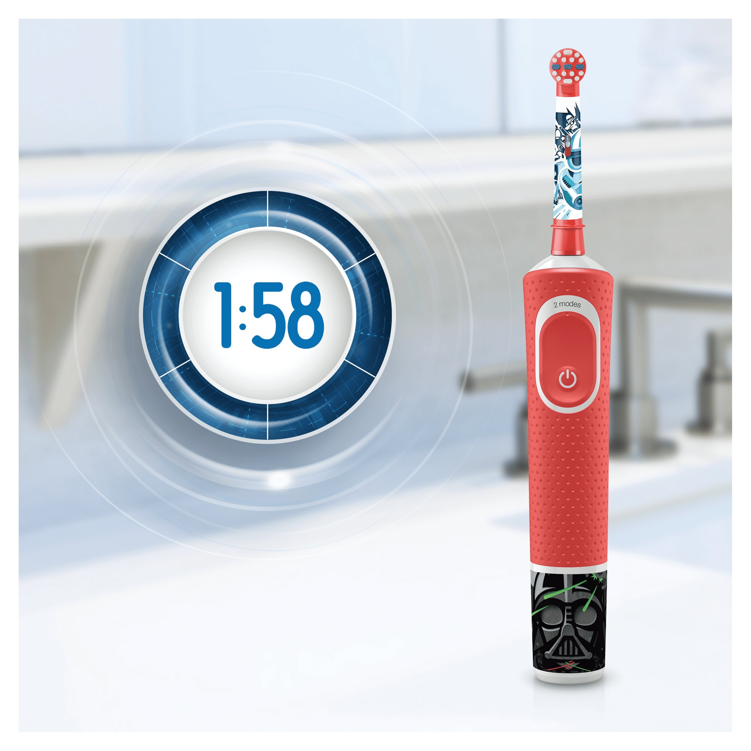 Szczoteczka elektryczna dla dzieci ORAL-B D100 Junior „Gwiezdne Wojny” + etui podróżne