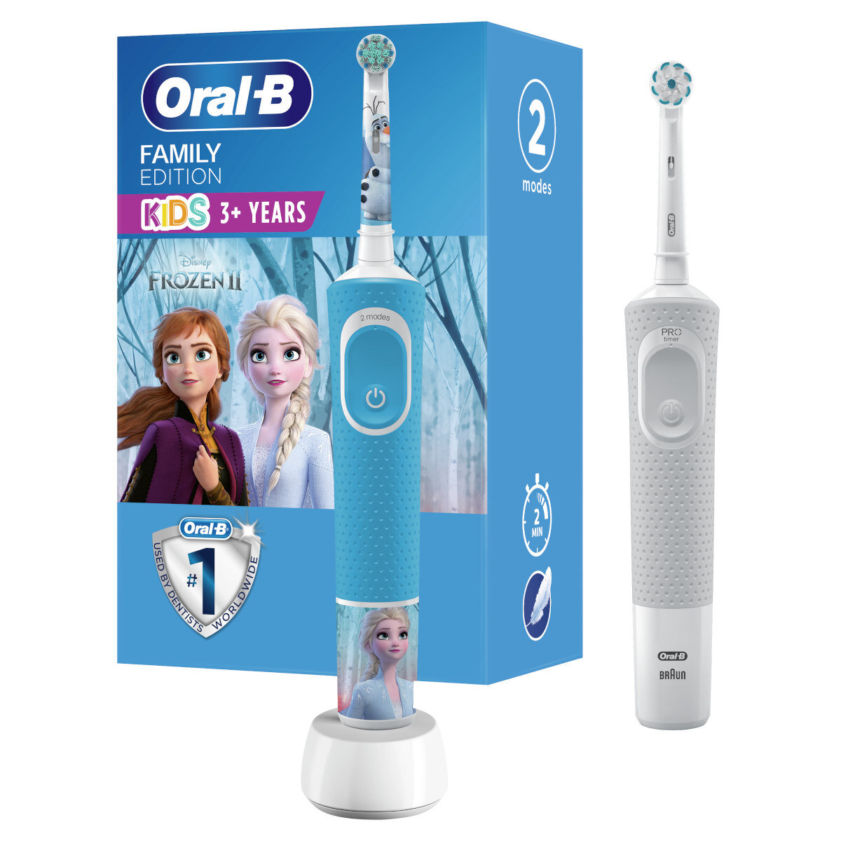 Zestaw szczoteczek elektrycznych dla dzieci ORAL-B D100 Family Vitality + D100 Junior „Kraina lodu 2”