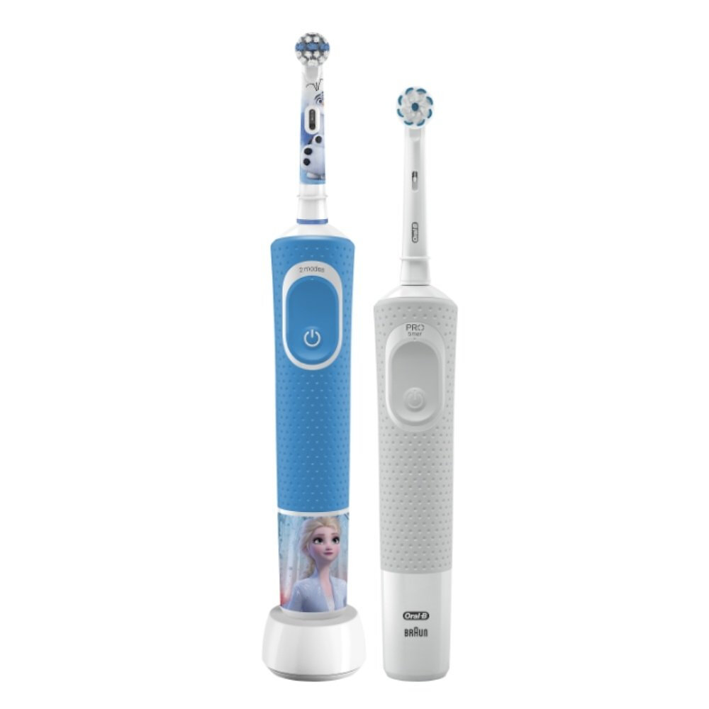 Zestaw szczoteczek elektrycznych dla dzieci ORAL-B D100 Family Vitality + D100 Junior „Kraina lodu 2”