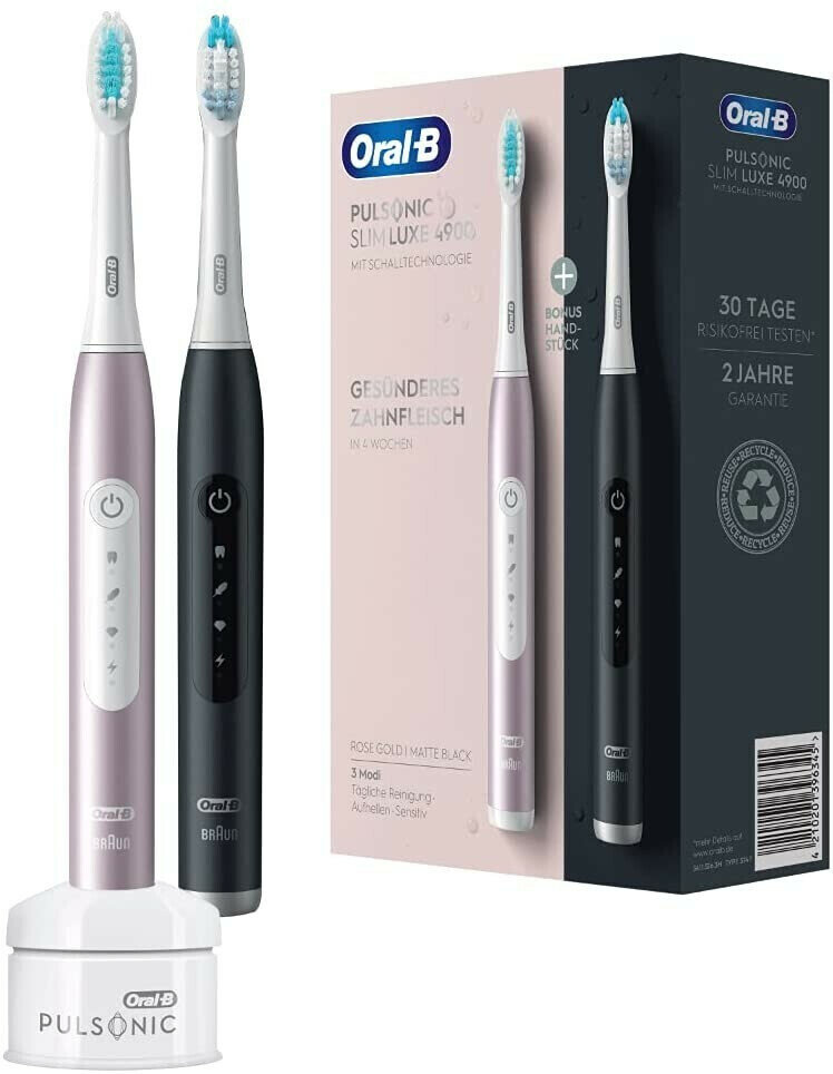 Zestaw szczoteczek sonicznych ORAL-B Pulsonic Slim Luxe 4900 Rose Gold/Matte Black