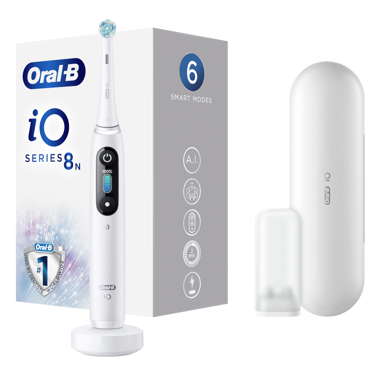 Szczoteczka magnetyczna ORAL-B iO 8 White Alabaster