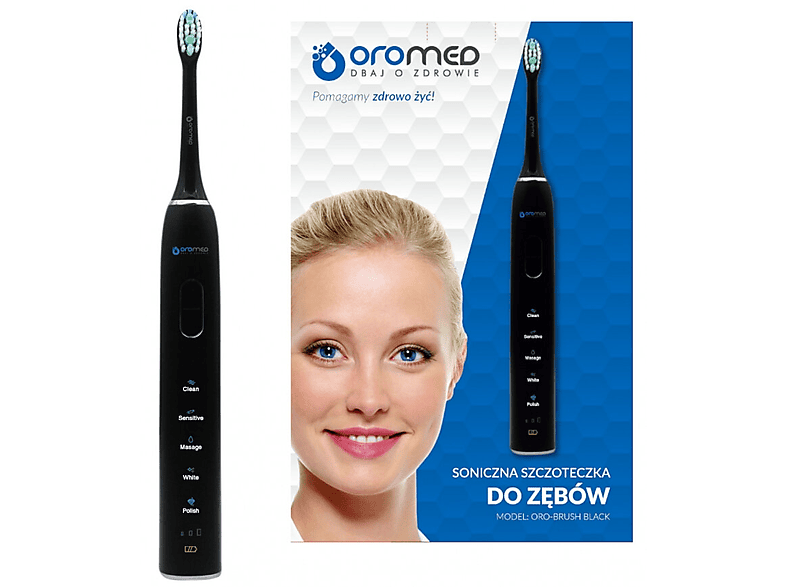 Szczoteczka do zębów Oromed Oro-Brush Black Soniczna – zdjęcie 3