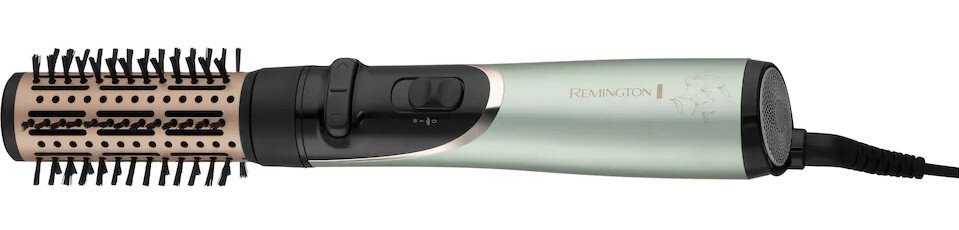 Depilator z różowymi detalami, ładowarką, akcesoriami i szczoteczką do czyszczenia.