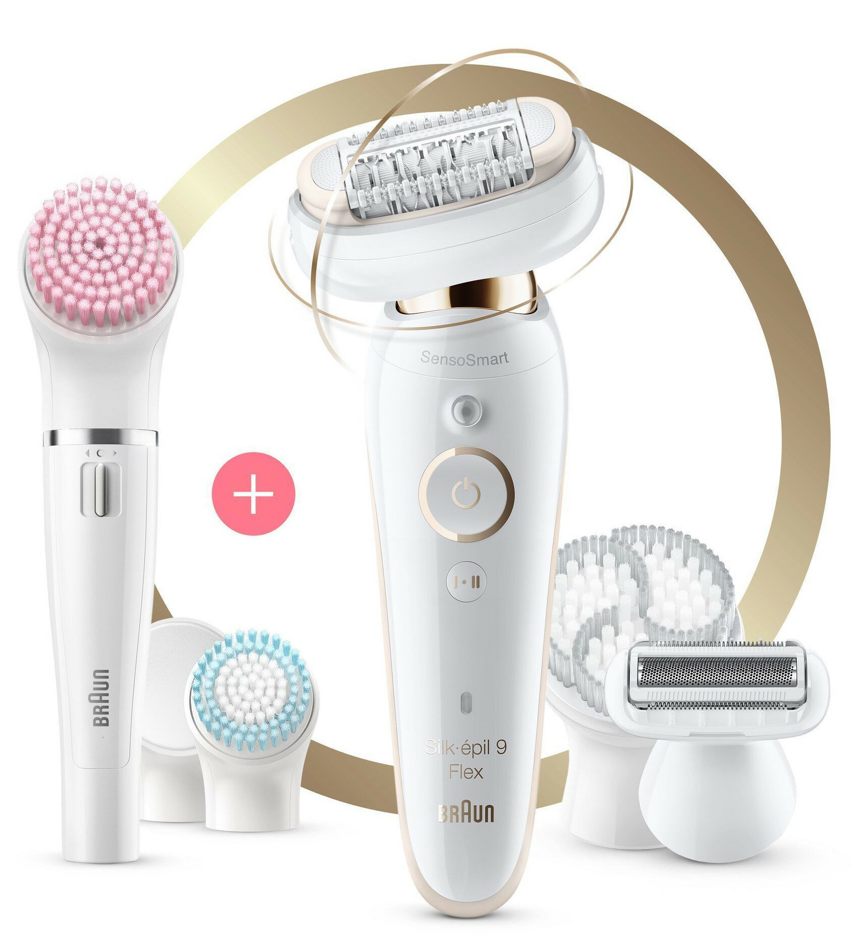 Depilator BRAUN SES9100 3D Silk Epil 9 Flex Złoty