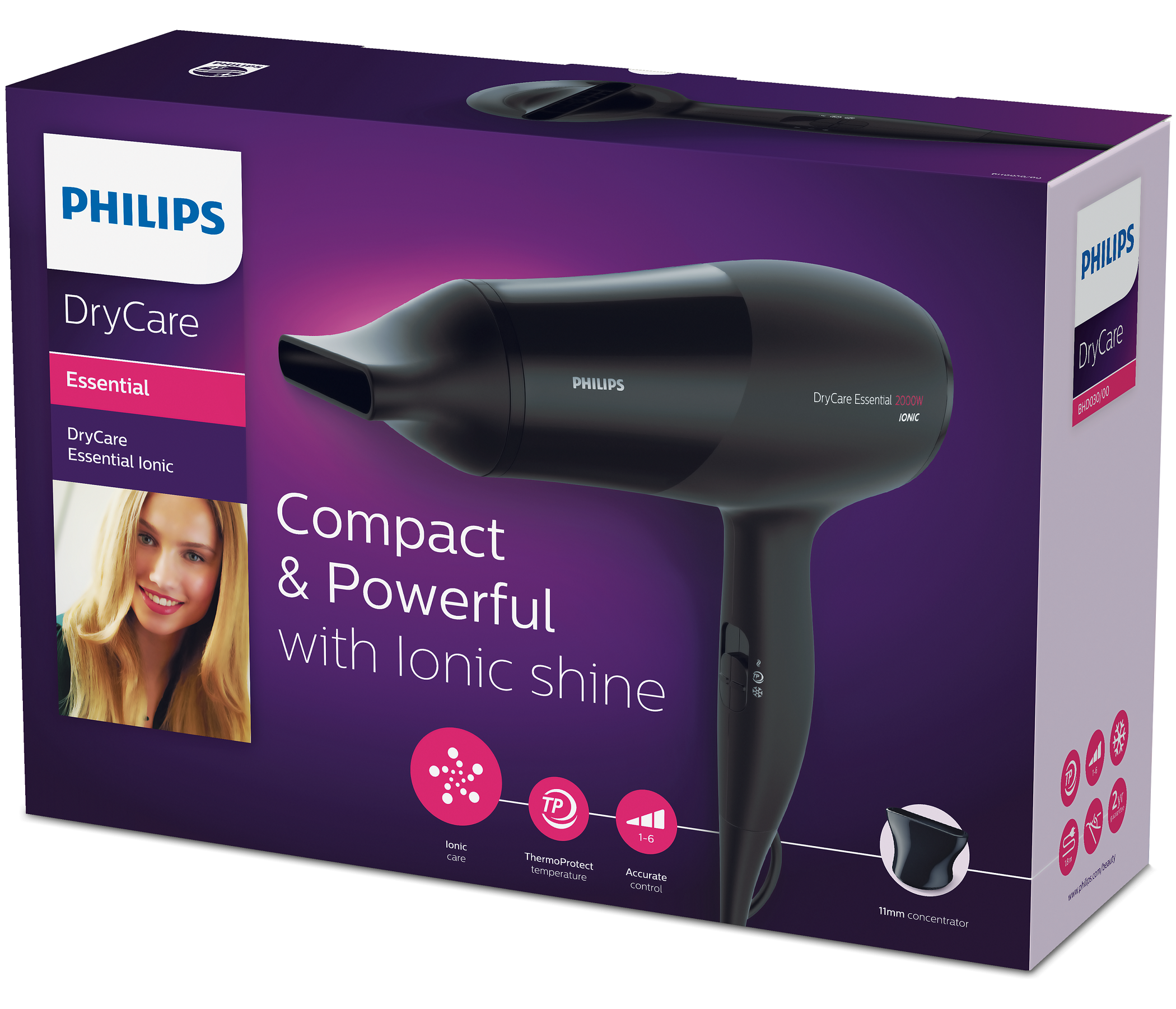 Suszarka do włosów PHILIPS DryCare Essential BHD030/00
