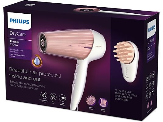 Suszarka do włosów PHILIPS DryCare Prestige MoistureProtect HP8283/00 z Masażerem do skóry głowy