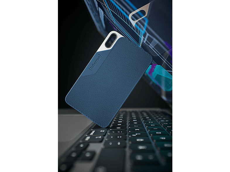 Intenso Externe SSD TX100 – 500 GB Draagbare Solid State Drive, USB 3.2 Gen 1x1 (5 Gbps) Tot 500 MB/s, Schokbestendig Rubber