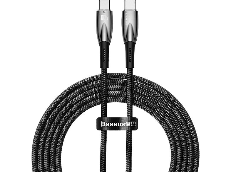 Baseus Glimmer 100W Type-C to Şarj Kablosu 2m Siyah