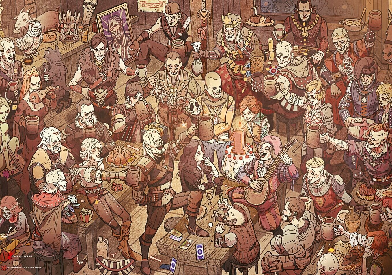 Puzzle GOOD LOOT Wiedźmin: Birthday 1000 elementów