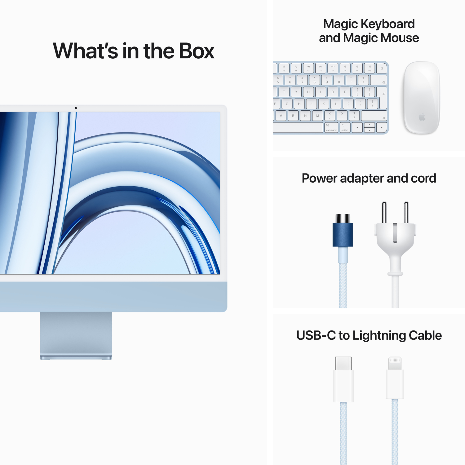 APPLE iMac 24-inch Blauw (M3) | 8-core CPU - 8-core GPU - 8GB