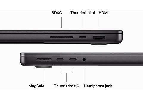 APPLE MacBook Pro 14" M3 Pro 1 TB Space Black 2023 AZERTY (MRX43F)
