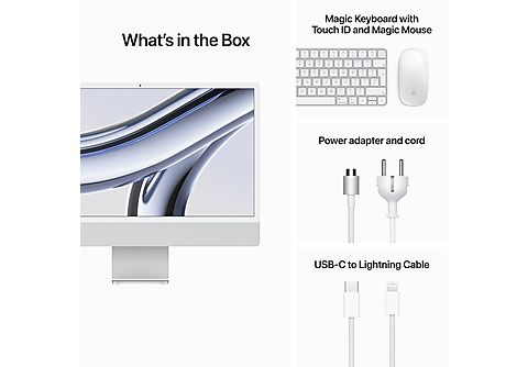 APPLE iMac 24" M3 256 GB Silver 2023 AZERTY (MQR93F)