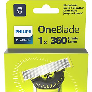 Recambio - Philips One Blade QP410/50, 1 cuchilla flexible 360 grados, uso cara y cuerpo, recorta, perfila y afeita