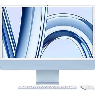 APPLE iMac 24 Zoll (2023), M3 Chip 8-Core und 10-Core GPU, 8 GB RAM, 256 GB SSD, Retina 4.5K, Blau