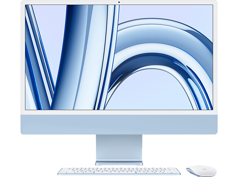 APPLE iMac (2023), All-in-One PC mit 23.5 Zoll Display, Apple M3 Chip, 8 GB RAM, 10-Core GPU, 512 GB SSD, Blau