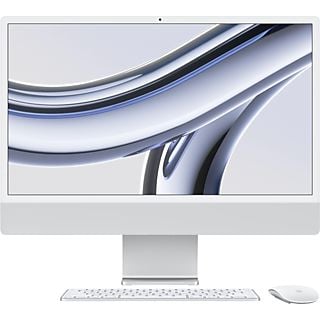 APPLE iMac 24 Zoll (2023), M3 Chip 8-Core und 10-Core GPU, 8 GB RAM, 512 GB SSD, Retina 4.5K, Silber
