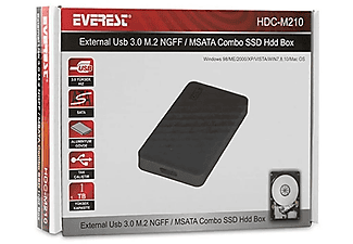 EVEREST Hdc-M210 Harici Usb 3.0 M.2 Ngff/Msata Combo Ssd Ssd Hdd Kutusu_2