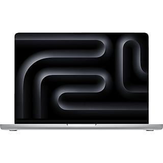 APPLE MacBook Pro 14 Zoll (2023), M3 Chip 8-Core und 10-Core GPU, 8 GB RAM, 512 GB SSD, 70W Power Adapter, Silber