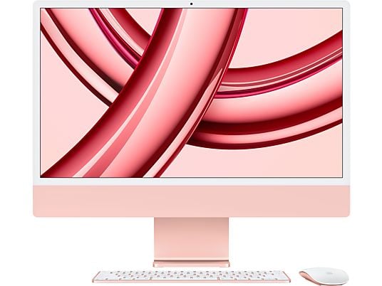 APPLE iMac (2023) M3 - Ordinateur tout-en-un (24 ", 256 GB SSD, Pink)