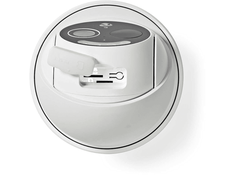 Nedis SmartLife, Außenkamera (Anzahl Kameras: 1, für Außen, Nachtsichtfunktion, Batteriebetrieb, Full-HD, Weiß) — Foto 4 von 5