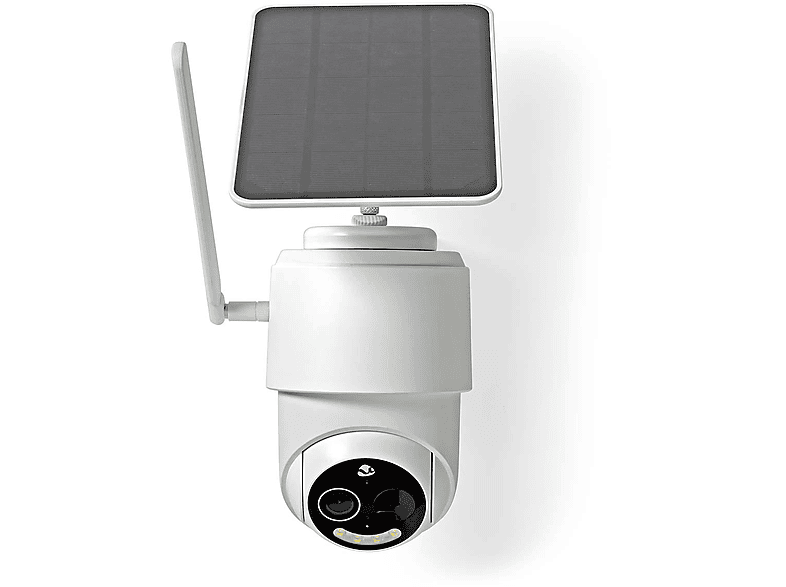Nedis SmartLife, Außenkamera (Anzahl Kameras: 1, für Außen, Nachtsichtfunktion, Batteriebetrieb, Full-HD, Weiß)