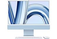 Apple iMac (2023), 24" Retina 4.5K, Chip M3, CPU de 8 núcleos, GPU de 10 núcleos, 8 GB RAM, 256GB SSD, macOS Sonoma, Azul