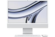 Apple iMac (2023), 24" Retina 4.5K, Chip M3, CPU de 8 núcleos, GPU de 8 núcleos, 8 GB RAM, 256GB SSD, macOS Sonoma, Plata