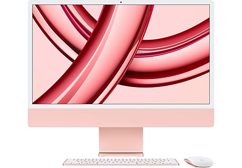 Apple iMac (2023), 24" Retina 4.5K, Chip M3, CPU de 8 núcleos, GPU de 8 núcleos, 8 GB RAM, 256GB SSD, macOS Sonoma, Rosa