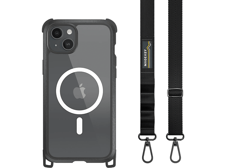 SWITCHEASY OdysseyM+Strap iPhone 15 Plus tok szíjjal, polikarbonát hátlap és ütéscsillapító keret (MPH567173EA23)