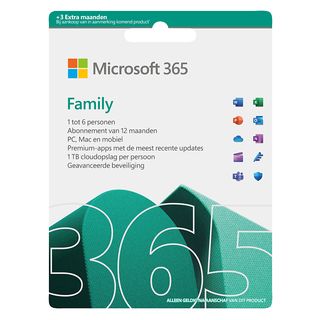 Microsoft 365 Family - Jaarabonnement - 6 Gebruikers | 