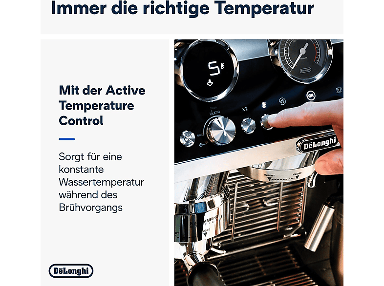 DELONGHI La Specialista Maestro Cold Brew EC9865.M - 9 vorprogrammierte Kaffee-Rezepte, autom. Milchaufschäumung Espressomaschine Silber/Schwarz