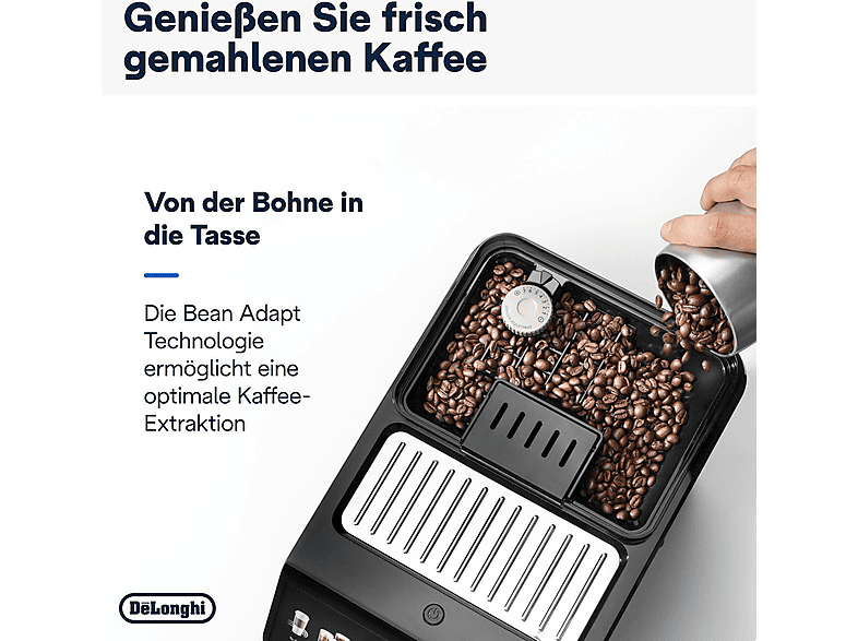 DELONGHI Eletta Explore Cold Brew ECAM450.86.T - über 50 heiße und kalte Rezepte, 4 Benutzerprofile, einfache Bedienung, Kaffeevollautomat Titan