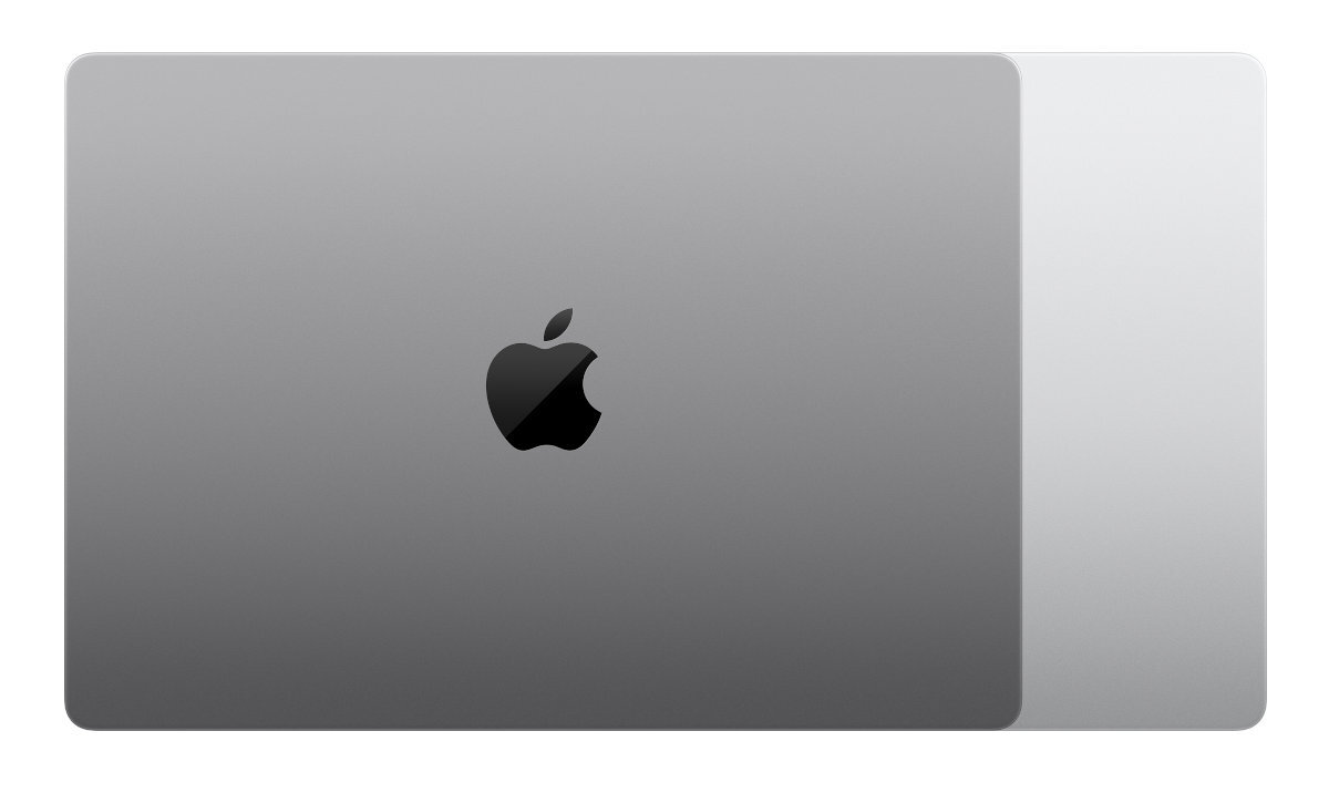 Tył zamkniętego laptopa MacBook Pro. Logo Apple jest wyśrodkowane na szarej powierzchni.