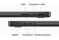 Laptop APPLE MacBook Pro 14 M3 Pro/18GB/1TB SSD/18C GPU/macOS Gwiezdna Czerń MRX43ZE/A
