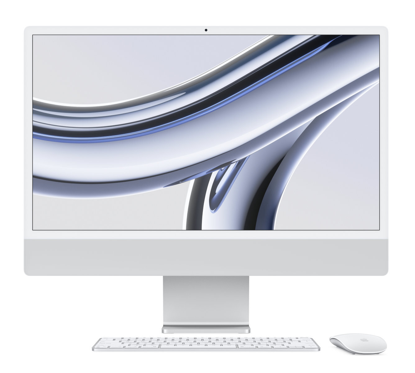 Komputer All-in-One APPLE iMac 24 Retina 4.5K M3/8GB/256GB SSD/8C GPU/macOS Srebrny MQR93ZE/A