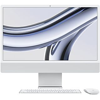 Komputer All-in-One APPLE iMac 24 Retina 4.5K M3/8GB/256GB SSD/10C GPU/macOS Srebrny MQRJ3ZE/A