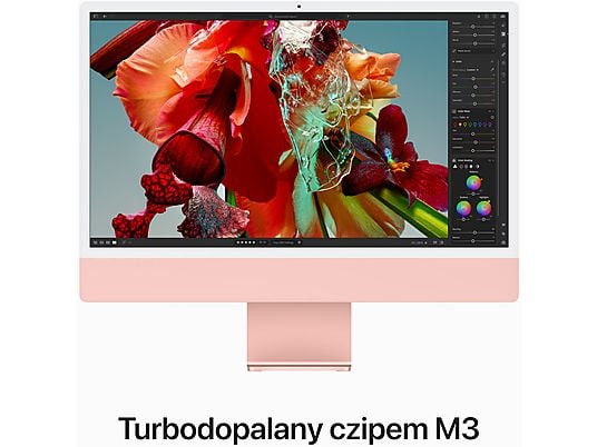 Komputer All-in-One APPLE iMac 24 Retina 4.5K M3/8GB/256GB SSD/10C GPU/macOS Różowy MQRT3ZE/A