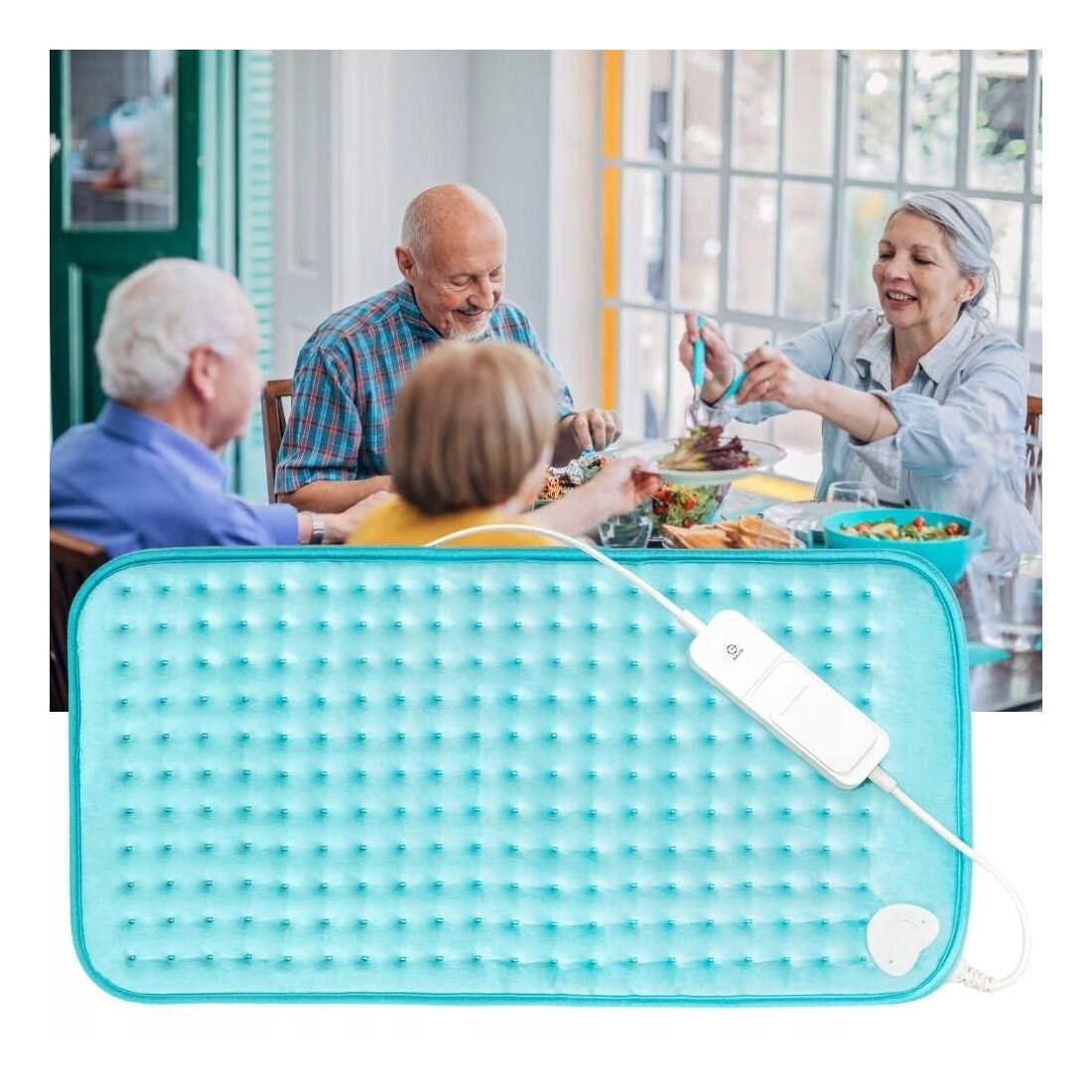 Poduszka elektryczna VITAMMY WARM-UP XL Turquoise
