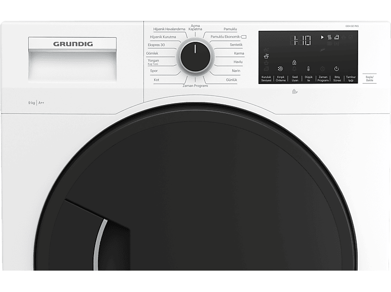 GRUNDIG GDH 92 PKS A++ Enerji Sınıfı 9 kg Isı Pompalı Kurutma Makinesi Beyaz_2