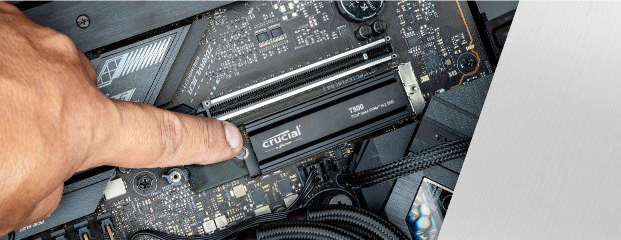CRUCIAL T500 mit Heatsink, Playstation 5 Kompatibel Festplatte, 2 TB SSD M.2 via PCIe, intern