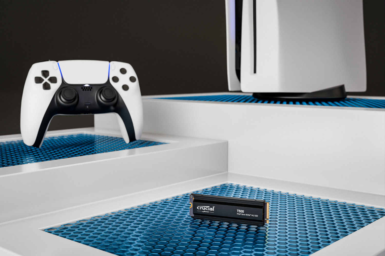 CRUCIAL T500 mit Heatsink, Playstation 5 Kompatibel Festplatte, 2 TB SSD M.2 via PCIe, intern